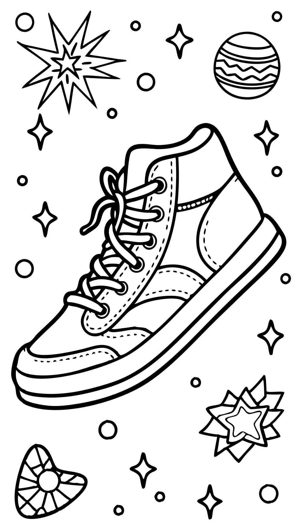 sneaker coloring pages